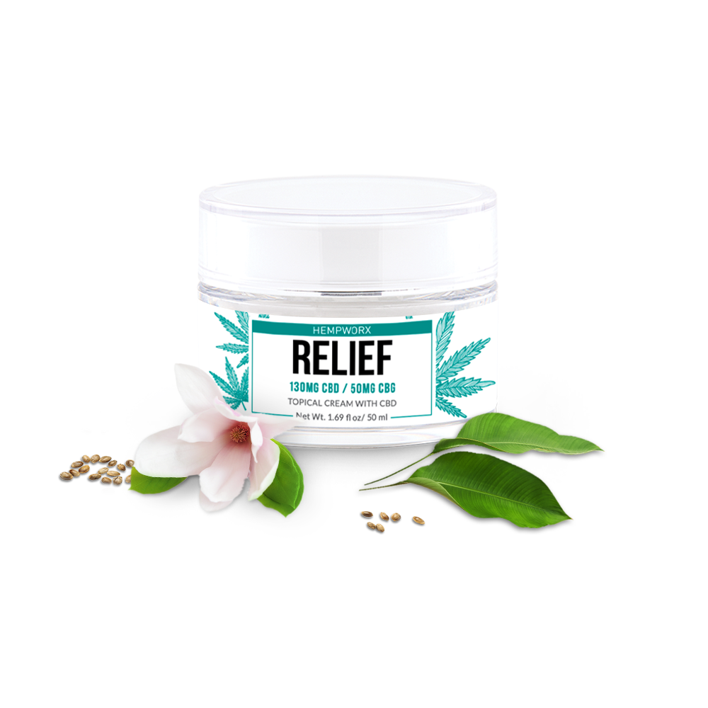 HempWorx Relief Cream 50ml – Cooling CBD + CBG Comfort